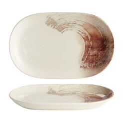 Pack Size 6 - Fusion by Academy Palette Oval Platter 28 x 18cm 11 x 7" - 30143028