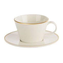 Pack Size 6 - Porland Academy Line Gold Band Cappuccino Cup 25cl - 325825GB