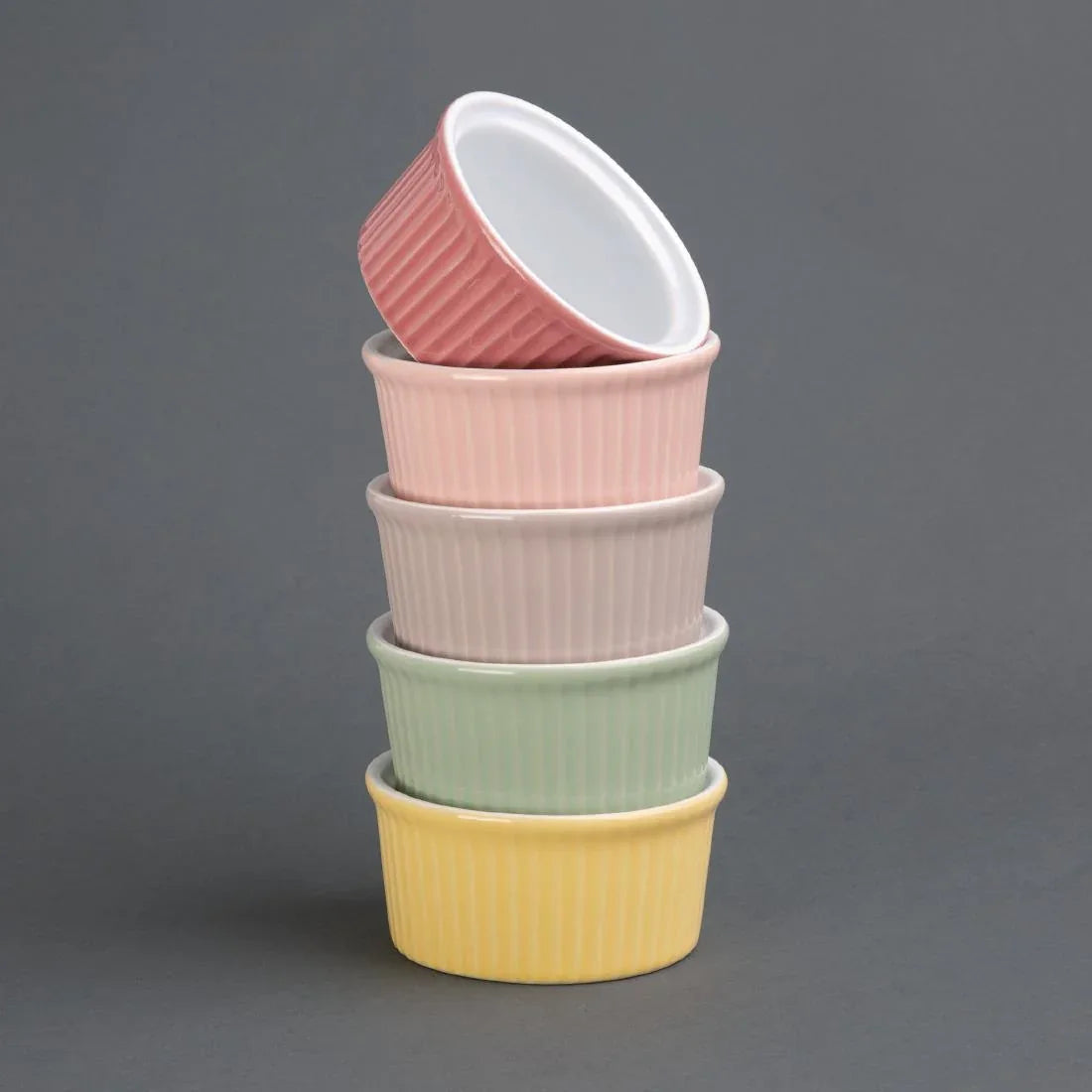 DC808 Olympia Pastel Ramekin Red 145ml (Pack of 12) - JD Catering Equipment Solutions Ltd