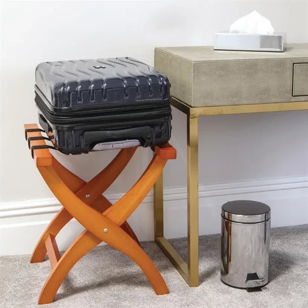 DL018 Bolero Wooden Suitcase Stand Honey - JD Catering Equipment Solutions Ltd