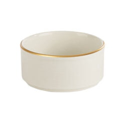 Pack Size 6 - Porland Academy Line Gold Band Stacking Bowl 10cm - 365810GB
