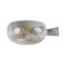 Pack Size 6 - Rustico Stoneware Iris Handled Bowl 16 cm/6.3" - 368614IS