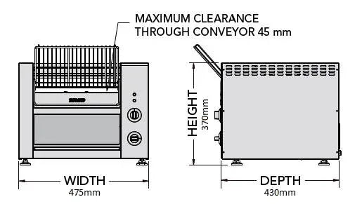 Roband TCR10 Conveyor Toaster - JD Catering Equipment Solutions Ltd