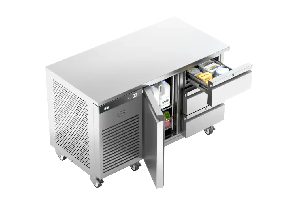 Foster EP1/2H: 280 Ltr Counter Refrigerator 43-148 - 1 x triple drawer