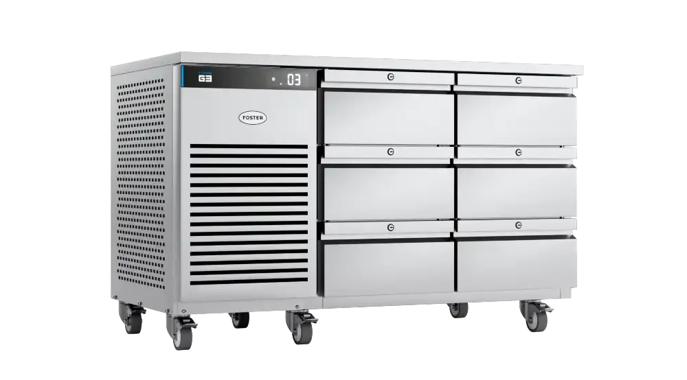 Foster EP1/2H: 280 Ltr Counter Refrigerator 43-152 - 2 x triple drawer