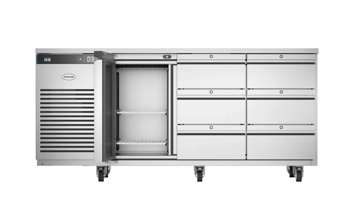 Foster EP1/3H: 435 Ltr Counter Refrigerator 43-228 Drawers