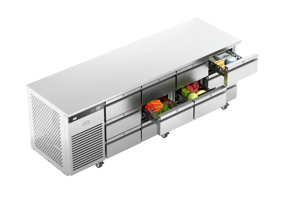Foster EP1/4H: 435 Ltr Counter Refrigerator 43-334 12xDrawers