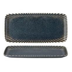 Pack Size 6 - Fusion by Academy Flint Rect Platter 34 x 16cm 13 x 6" - 57151635