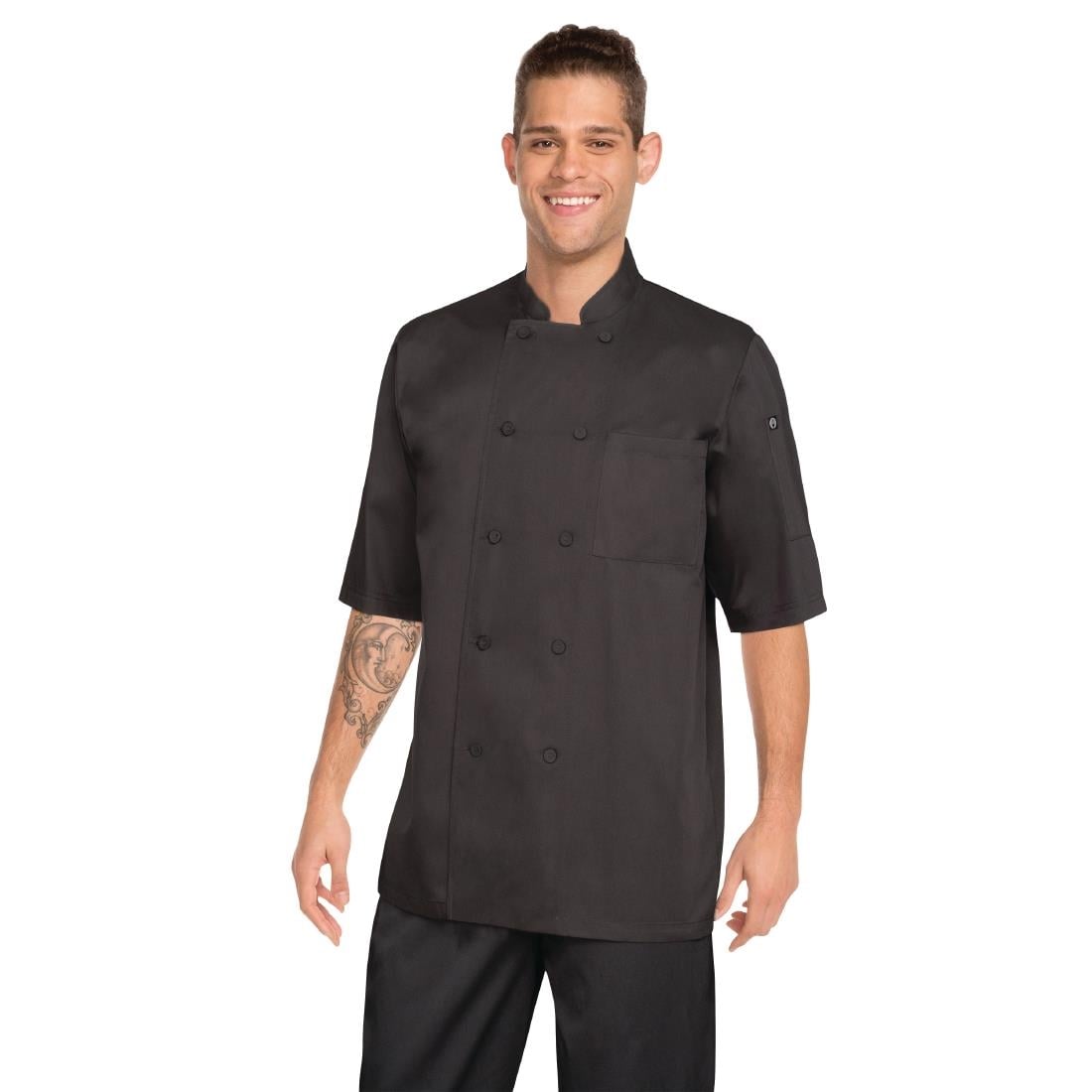 Chefs Works Montreal Unisex Chef Jacket Black XS
