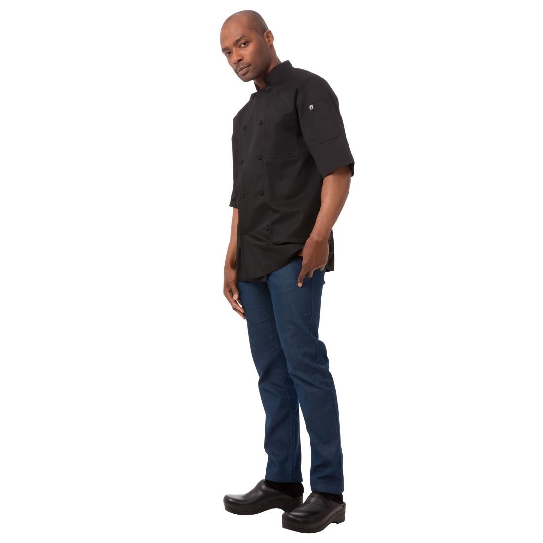 Chefs Works Montreal Unisex Chef Jacket Black 3XL