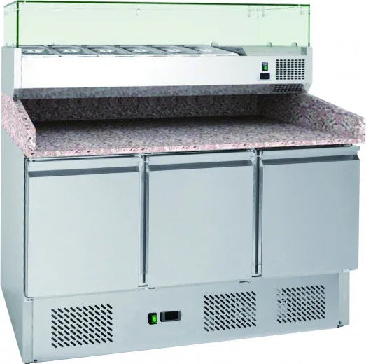 CHEFSRANGE PP3C+ - COMPACT 3 DOOR PIZZA PREP COUNTER - JD Catering Equipment Solutions Ltd