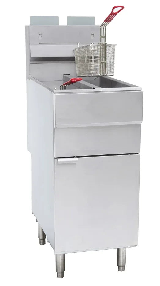CHEFSRANGE GF120T - 10+10 LTR SLIMLINE TWIN TANK GAS FRYER (4 BURNER) - JD Catering Equipment Solutions Ltd