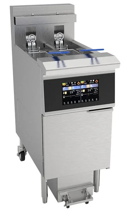 CHEFSRANGE OFEH213L - TWIN TANK 11.5+11.5 LTR ELECTRIC FILTRATION FRYER & BASKET LIFT - JD Catering Equipment Solutions Ltd
