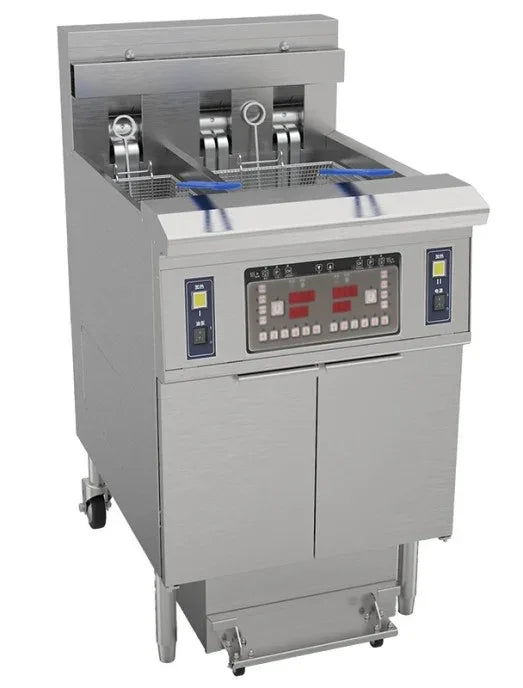 CHEFSRANGE OFE239 - TWIN TANK 21.5+11.5 LTR ELECTRIC FILTRATION FRYER - JD Catering Equipment Solutions Ltd