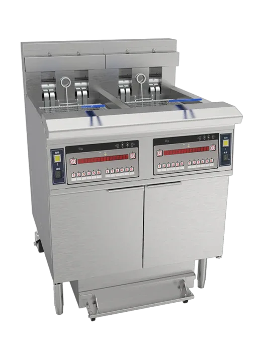 CHEFSRANGE OFE226 - TWIN TANK 21.5+21.5 LTR ELECTRIC FILTRATION FRYER - JD Catering Equipment Solutions Ltd
