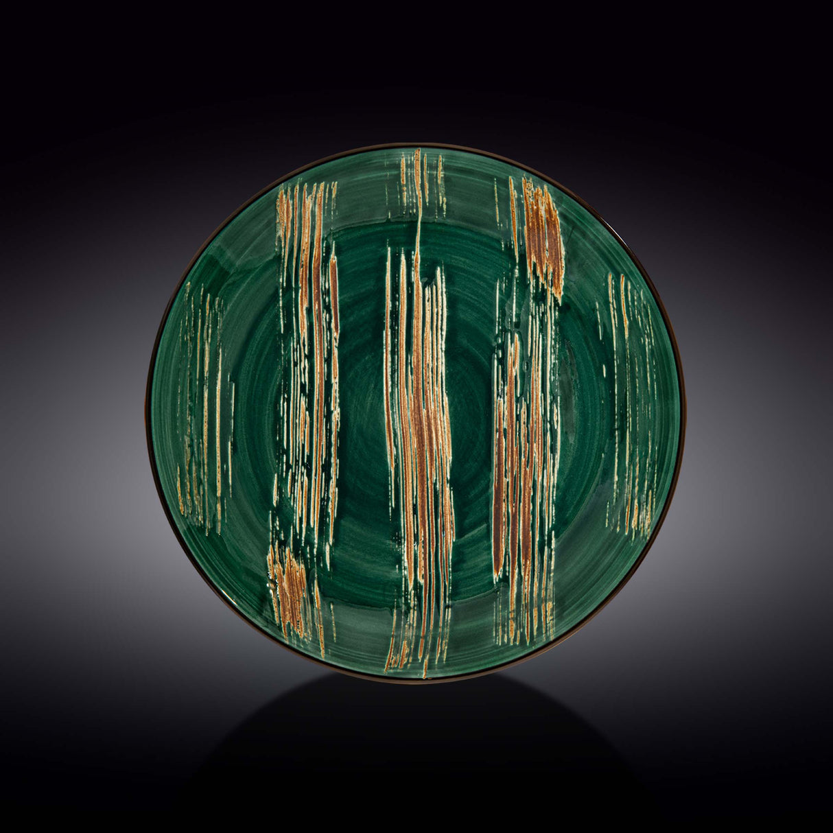 Wilmax Green Round Plate 28cm – Pack of 3 by Wilmax