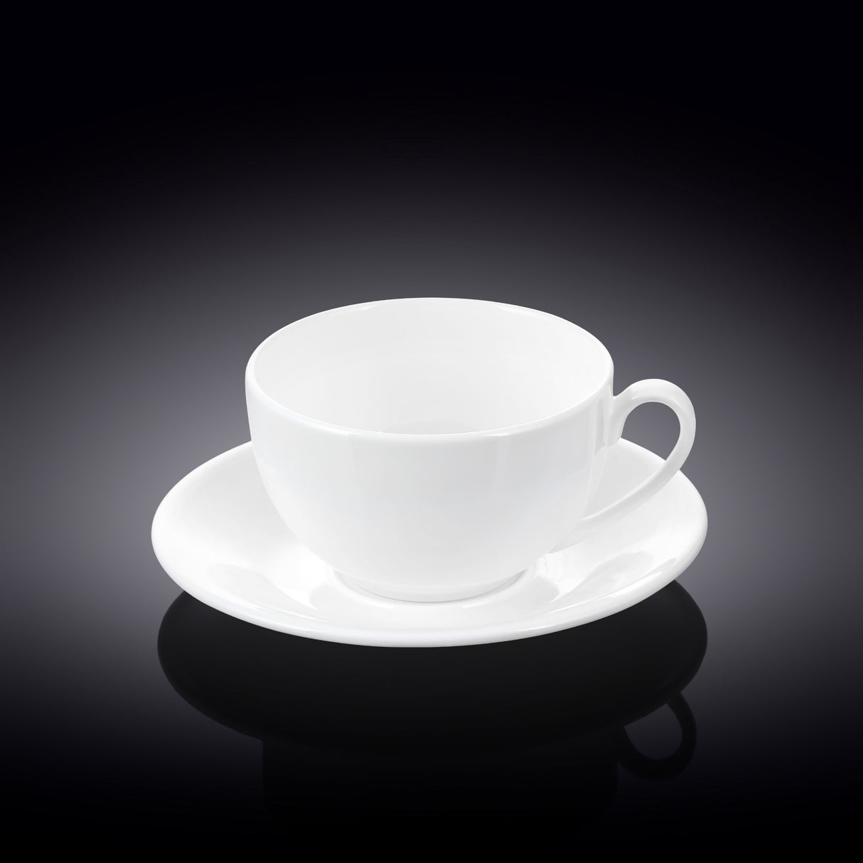 Wilmax Tea Cup & Saucer 250ml – Pack of 6 by Wilmax