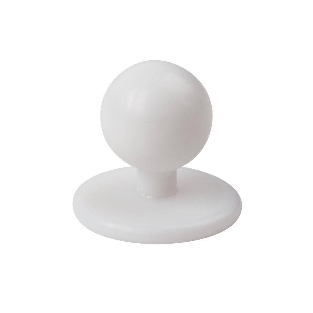 A017 Whites Stud Buttons White (Pack of 12) JD Catering Equipment Solutions Ltd