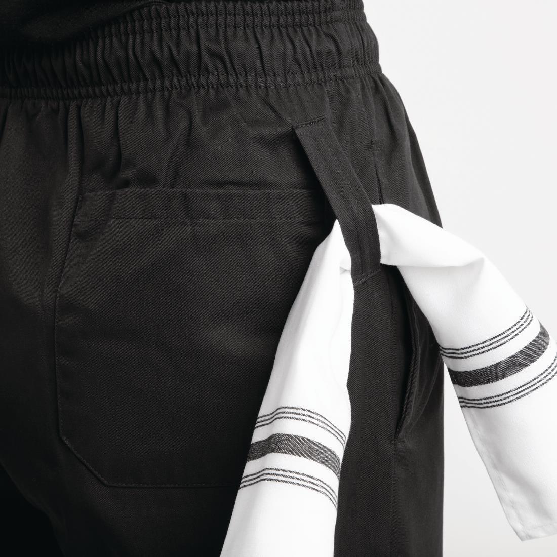 A029T-M Whites EasyFit Trousers Teflon Black M - JD Catering Equipment Solutions Ltd