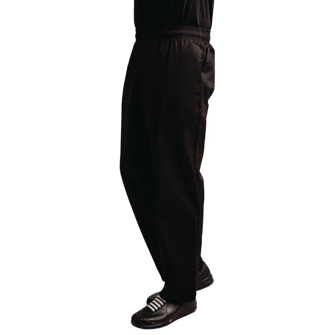 A029T-M Whites EasyFit Trousers Teflon Black M - JD Catering Equipment Solutions Ltd