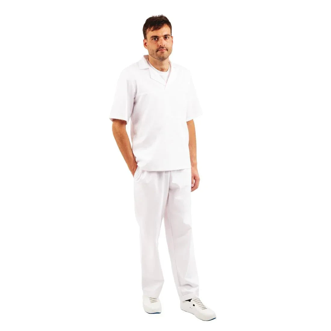 A102-M Unisex Bakers Shirt White M JD Catering Equipment Solutions Ltd