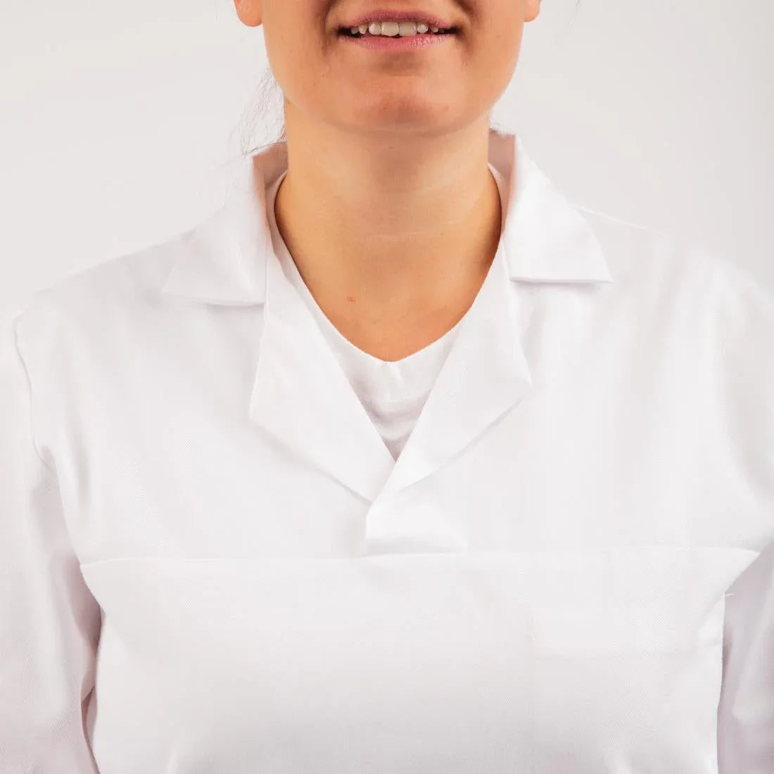 A102-M Unisex Bakers Shirt White M JD Catering Equipment Solutions Ltd