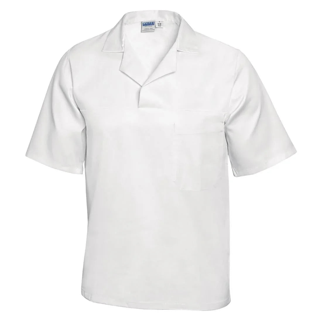 A102-XL Unisex Bakers Shirt White XL - JD Catering Equipment Solutions Ltd