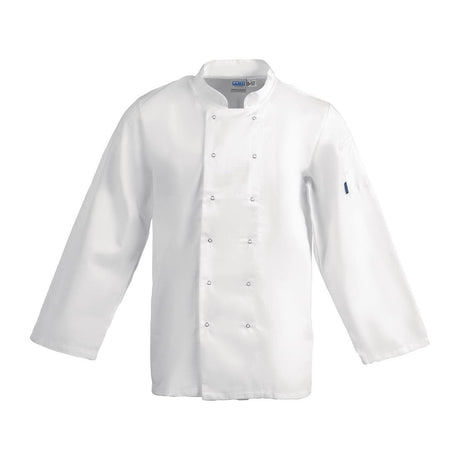 A134-XS Whites Vegas Unisex Chefs Jacket Long Sleeve White XS JD Catering Equipment Solutions Ltd