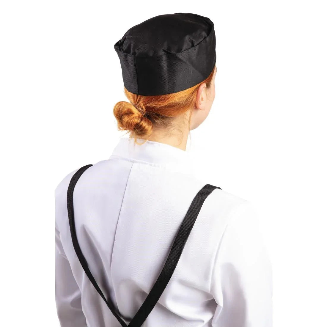 A206 Whites Chef Skull Cap Polycotton Black - JD Catering Equipment Solutions Ltd