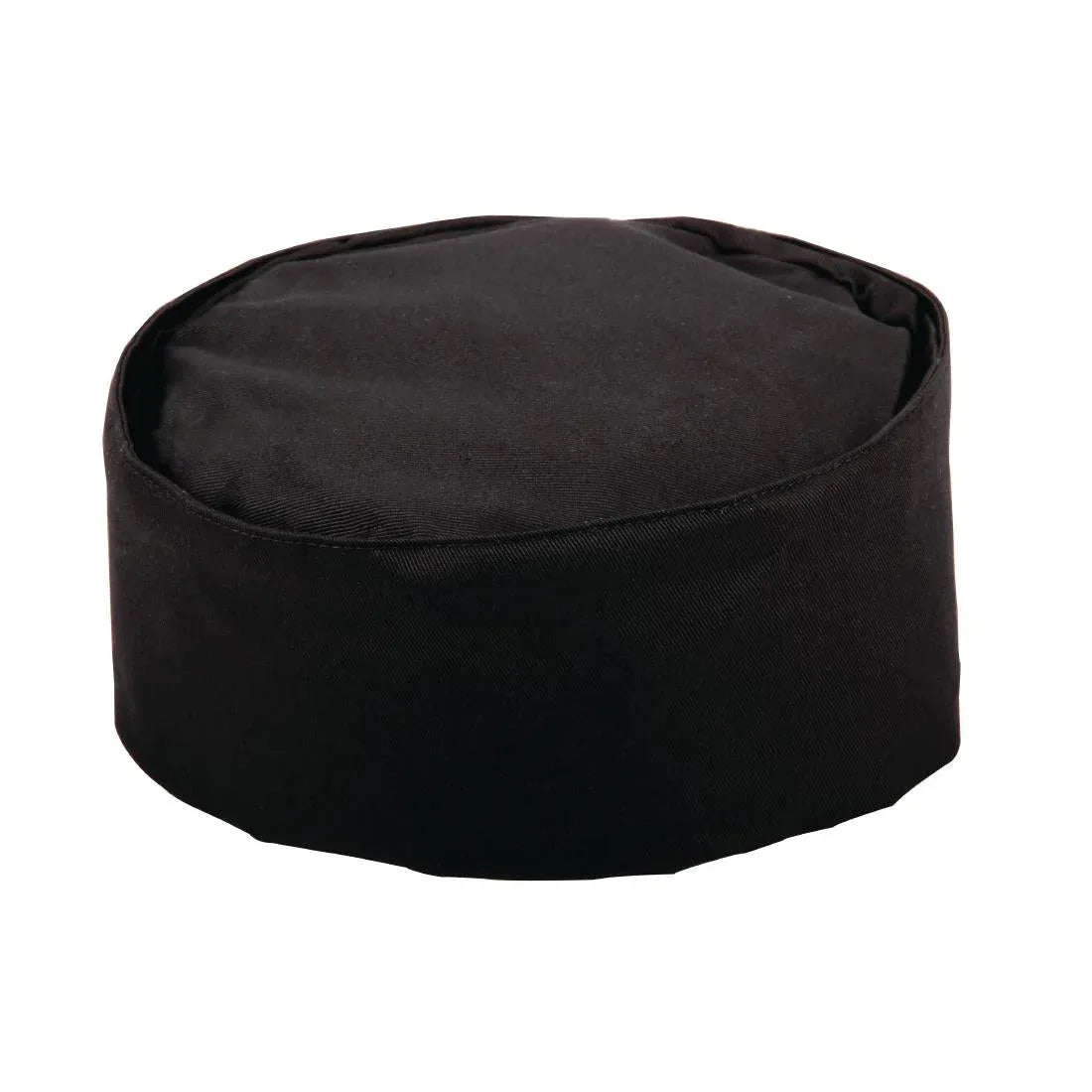 A206 Whites Chef Skull Cap Polycotton Black - JD Catering Equipment Solutions Ltd