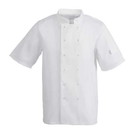 A211-3XL Whites Vegas Unisex Chefs Jacket Short Sleeve White 3XL JD Catering Equipment Solutions Ltd