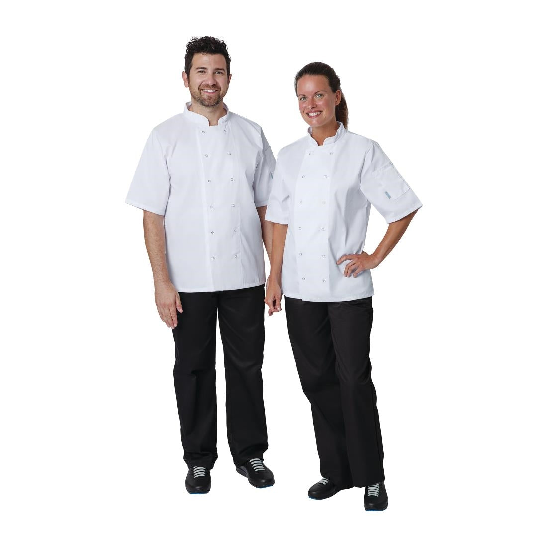 A211-M Whites Vegas Unisex Chefs Jacket Short Sleeve White M JD Catering Equipment Solutions Ltd