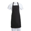 A279 Whites Bib Apron Polycotton Black JD Catering Equipment Solutions Ltd