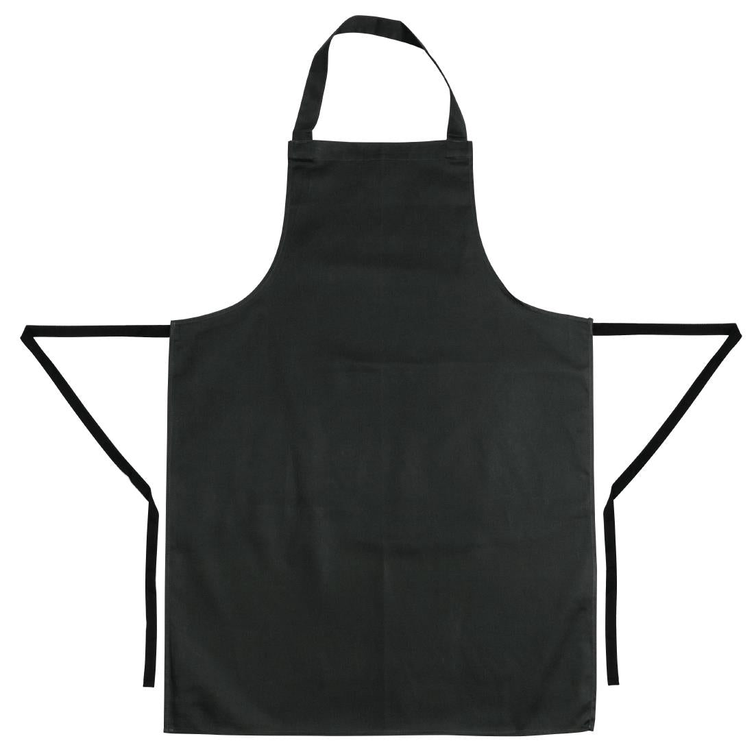A279 Whites Bib Apron Polycotton Black JD Catering Equipment Solutions Ltd
