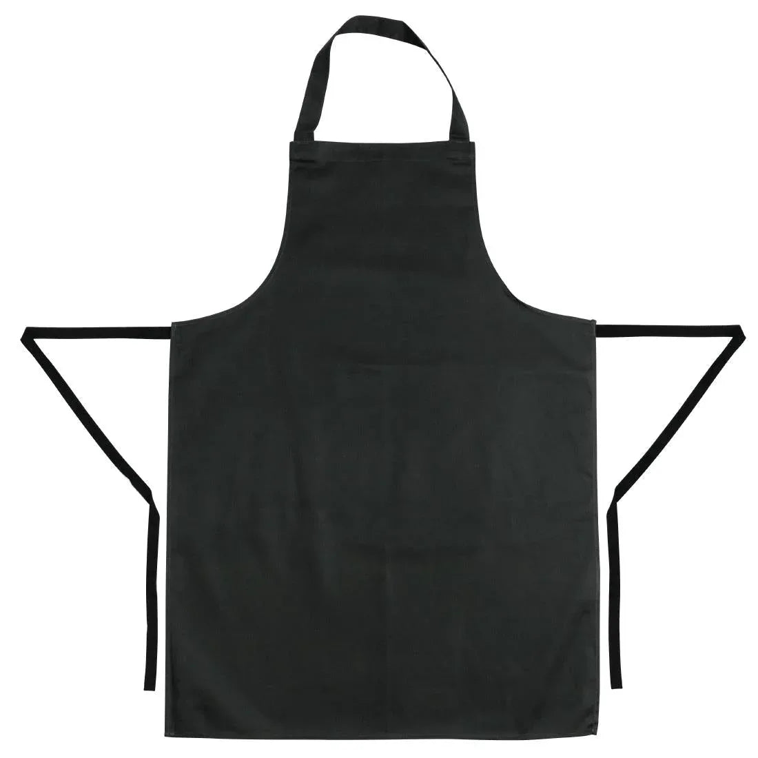 A279 Whites Bib Apron Polycotton Black - JD Catering Equipment Solutions Ltd
