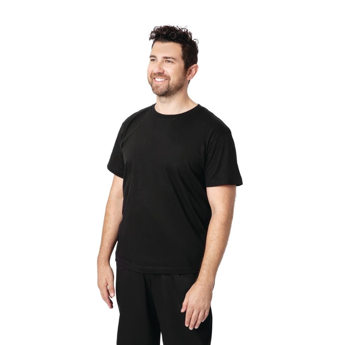 A295-4XL Unisex Chef T-Shirt Black 4XL JD Catering Equipment Solutions Ltd