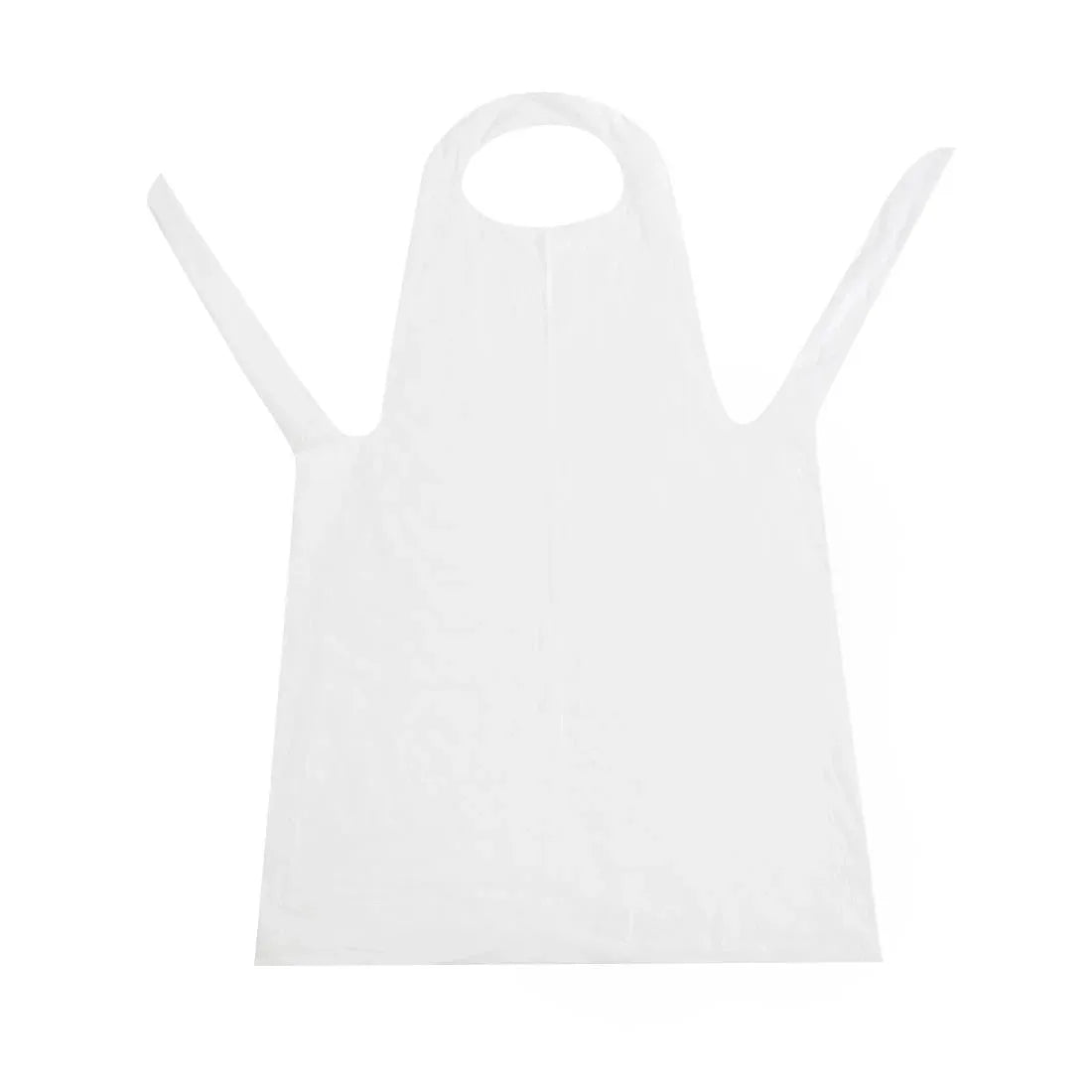 A310 Disposable Polythene Bib Aprons 14.5 Micron White (Pack of 100) - JD Catering Equipment Solutions Ltd