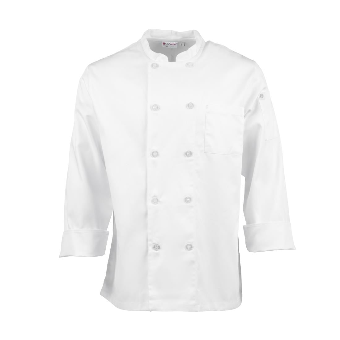 A371-5XL Chef Works Le Mans Chefs Jacket White 5XL JD Catering Equipment Solutions Ltd
