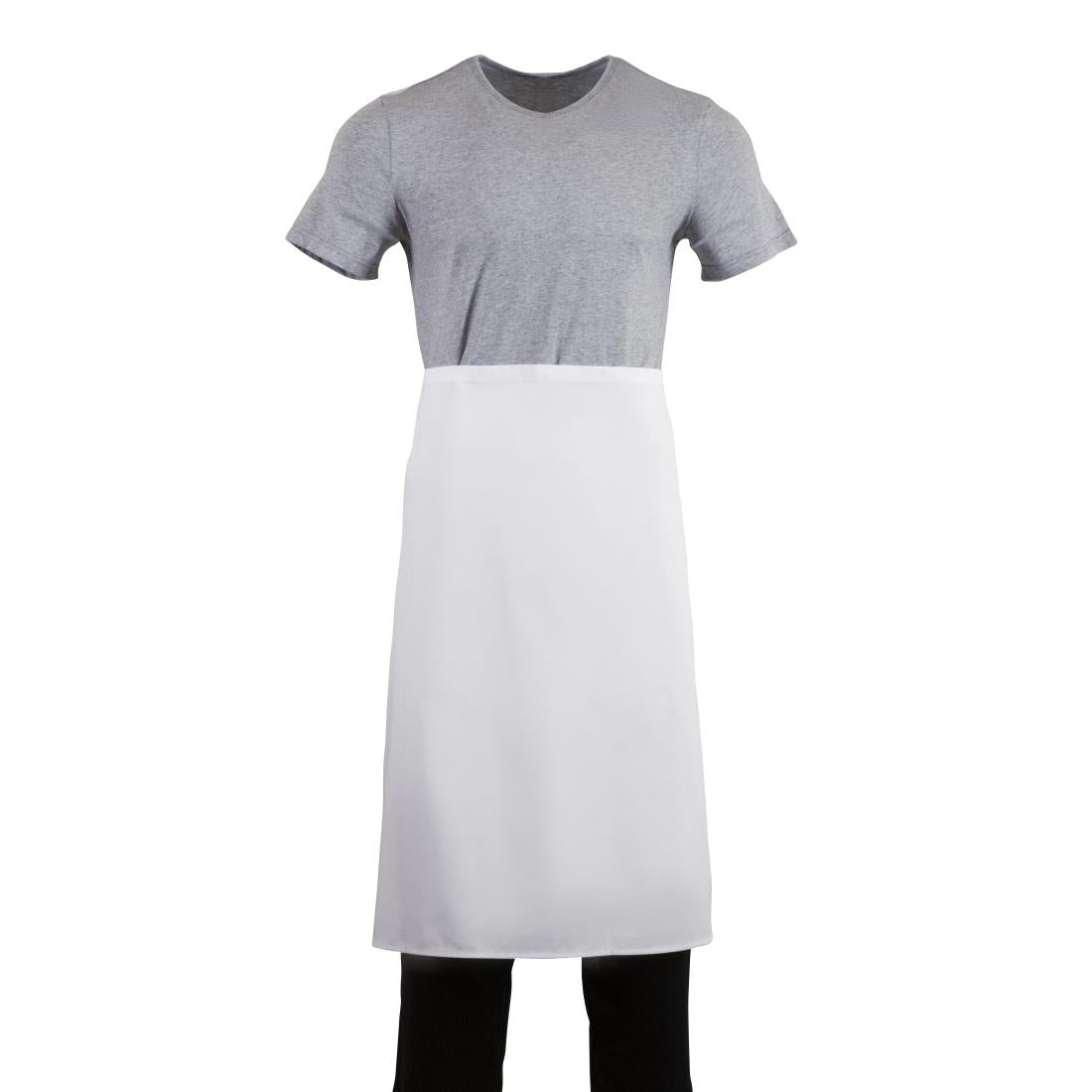 A501 Whites Regular Waist Apron White JD Catering Equipment Solutions Ltd