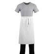 A501 Whites Regular Waist Apron White JD Catering Equipment Solutions Ltd