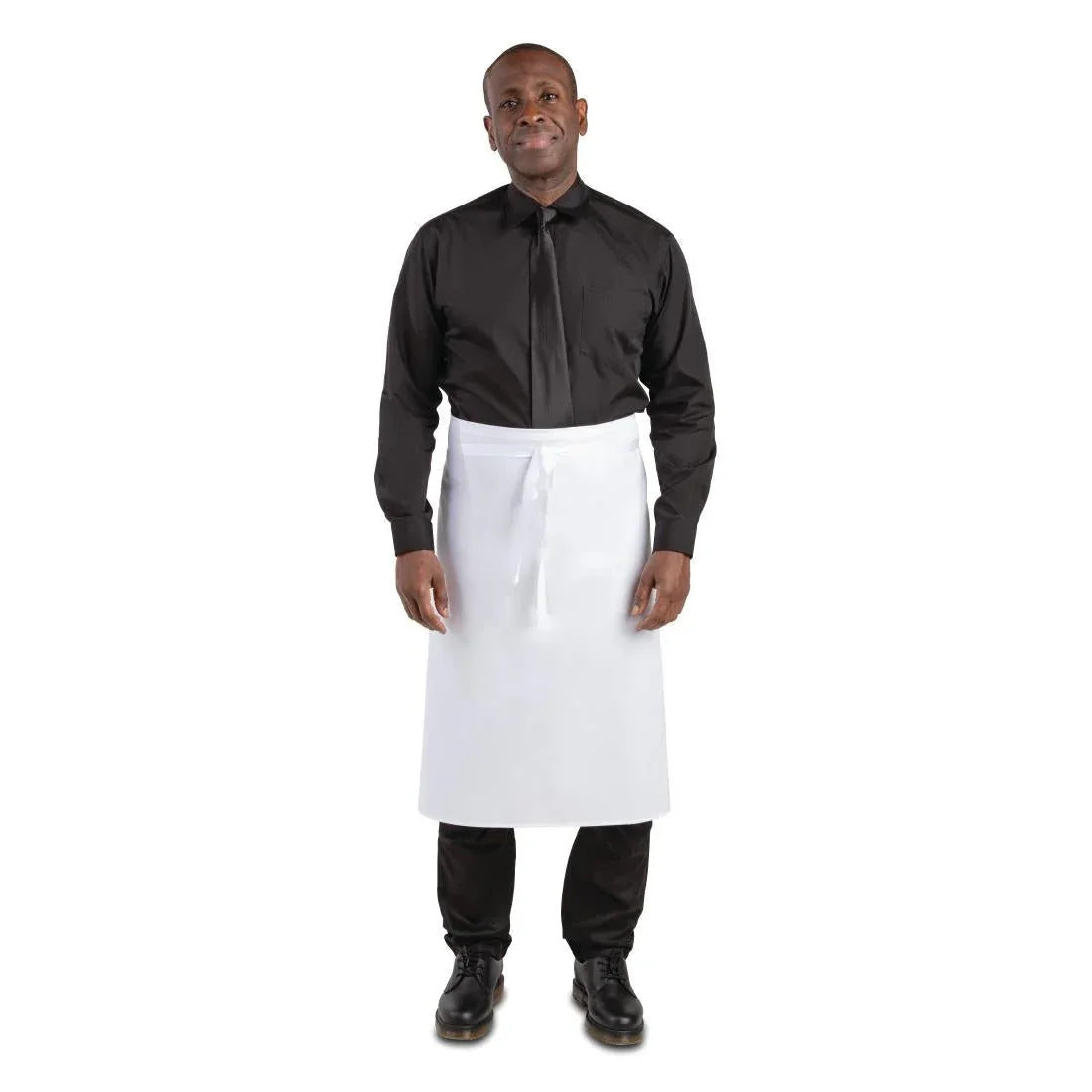 A501 Whites Regular Waist Apron White - JD Catering Equipment Solutions Ltd