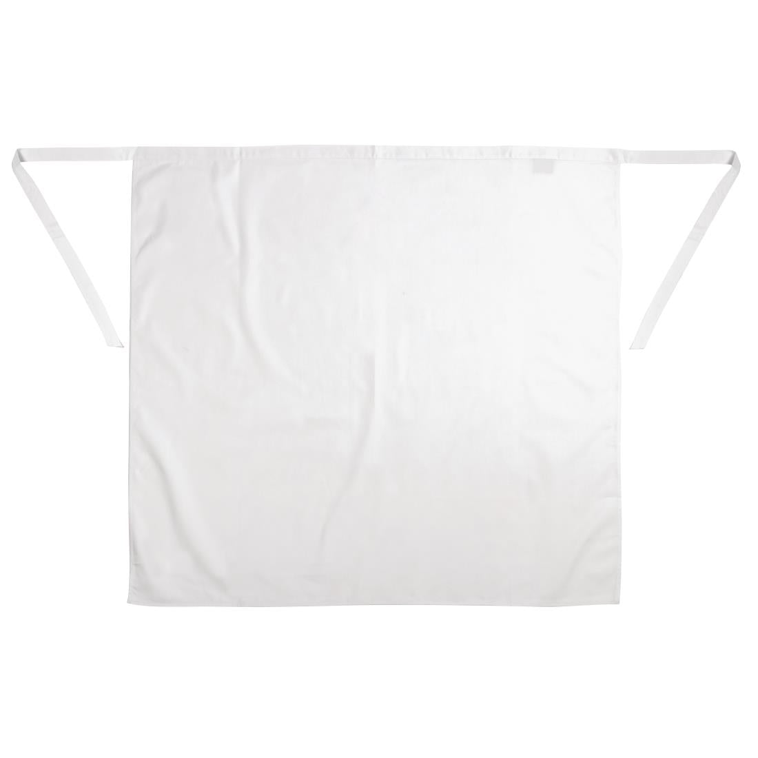 A501 Whites Regular Waist Apron White JD Catering Equipment Solutions Ltd