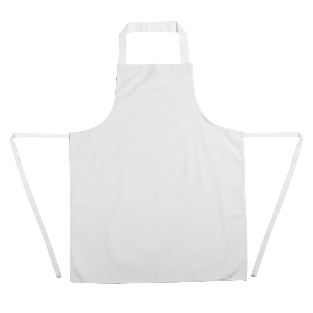 A521 Whites Bib Apron Polycotton White JD Catering Equipment Solutions Ltd