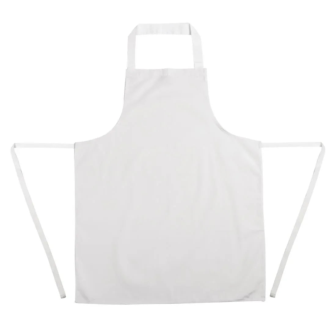 A521 Whites Bib Apron Polycotton White - JD Catering Equipment Solutions Ltd