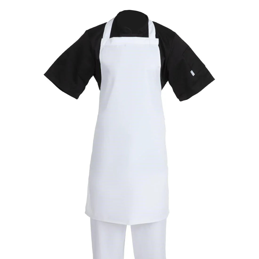 A521 Whites Bib Apron Polycotton White - JD Catering Equipment Solutions Ltd