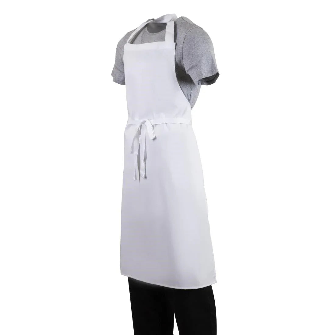 A522 Whites Bib Apron White XL - JD Catering Equipment Solutions Ltd