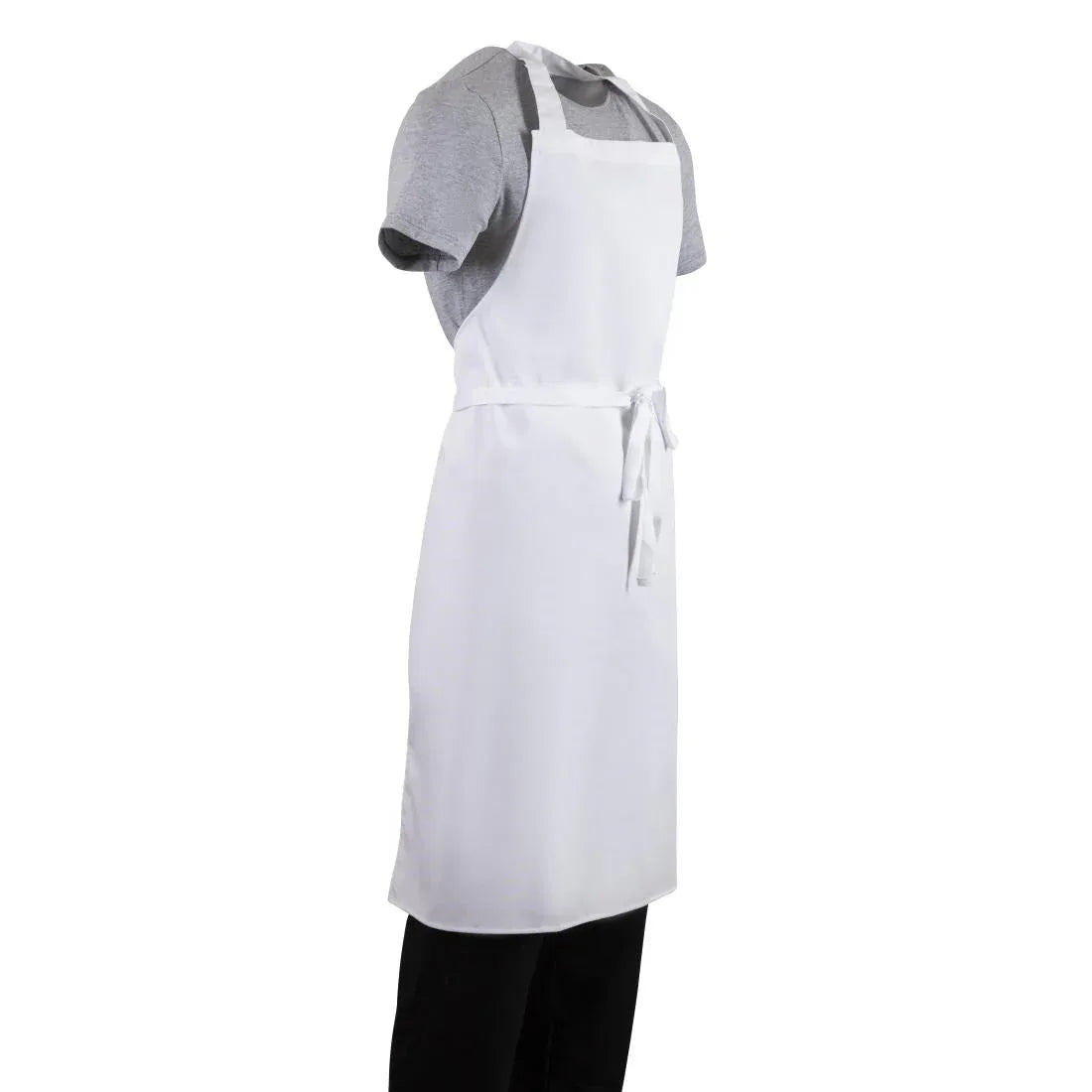 A522 Whites Bib Apron White XL - JD Catering Equipment Solutions Ltd