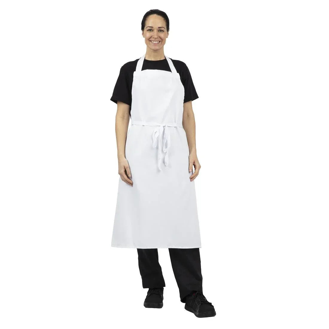 A522 Whites Bib Apron White XL - JD Catering Equipment Solutions Ltd