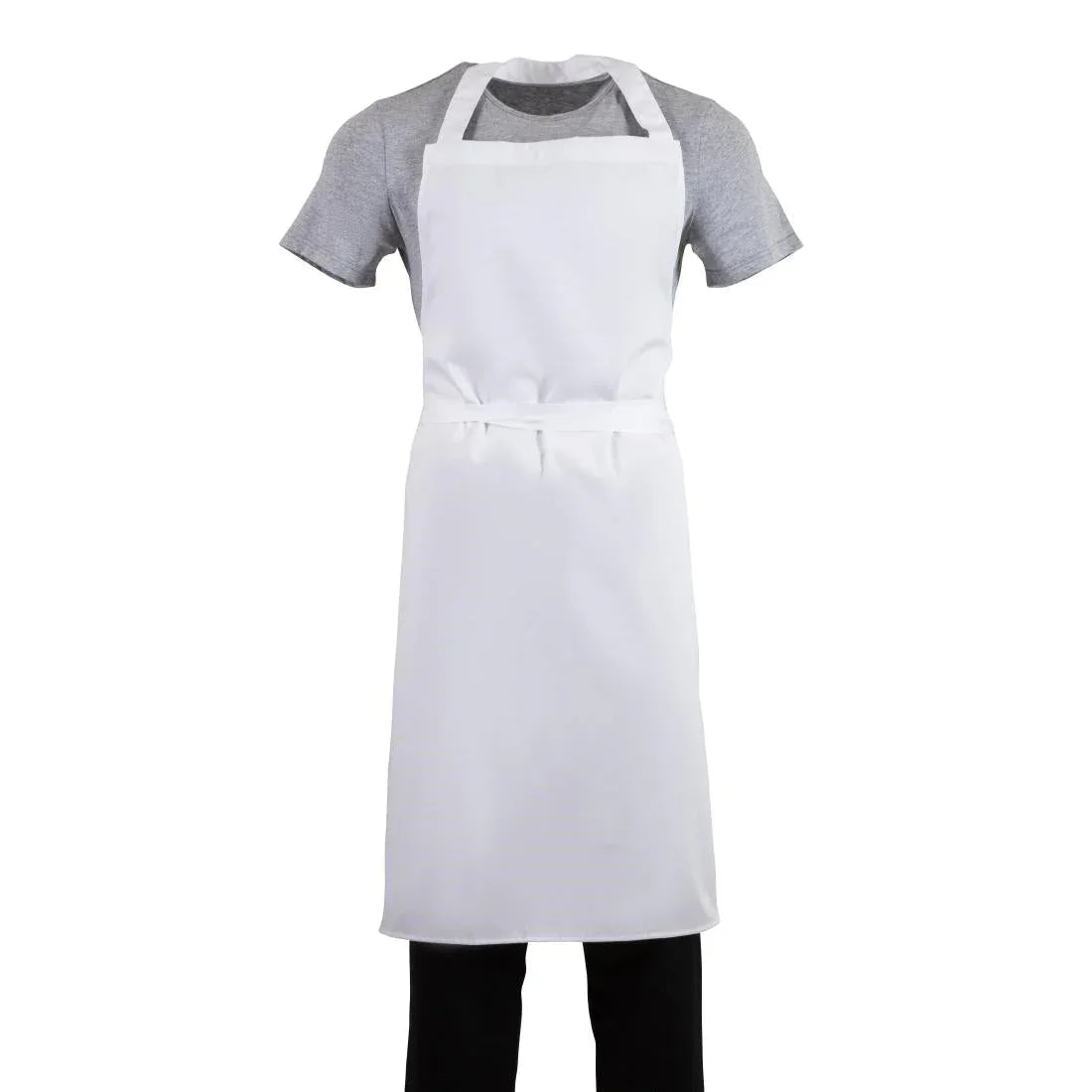 A522 Whites Bib Apron White XL - JD Catering Equipment Solutions Ltd