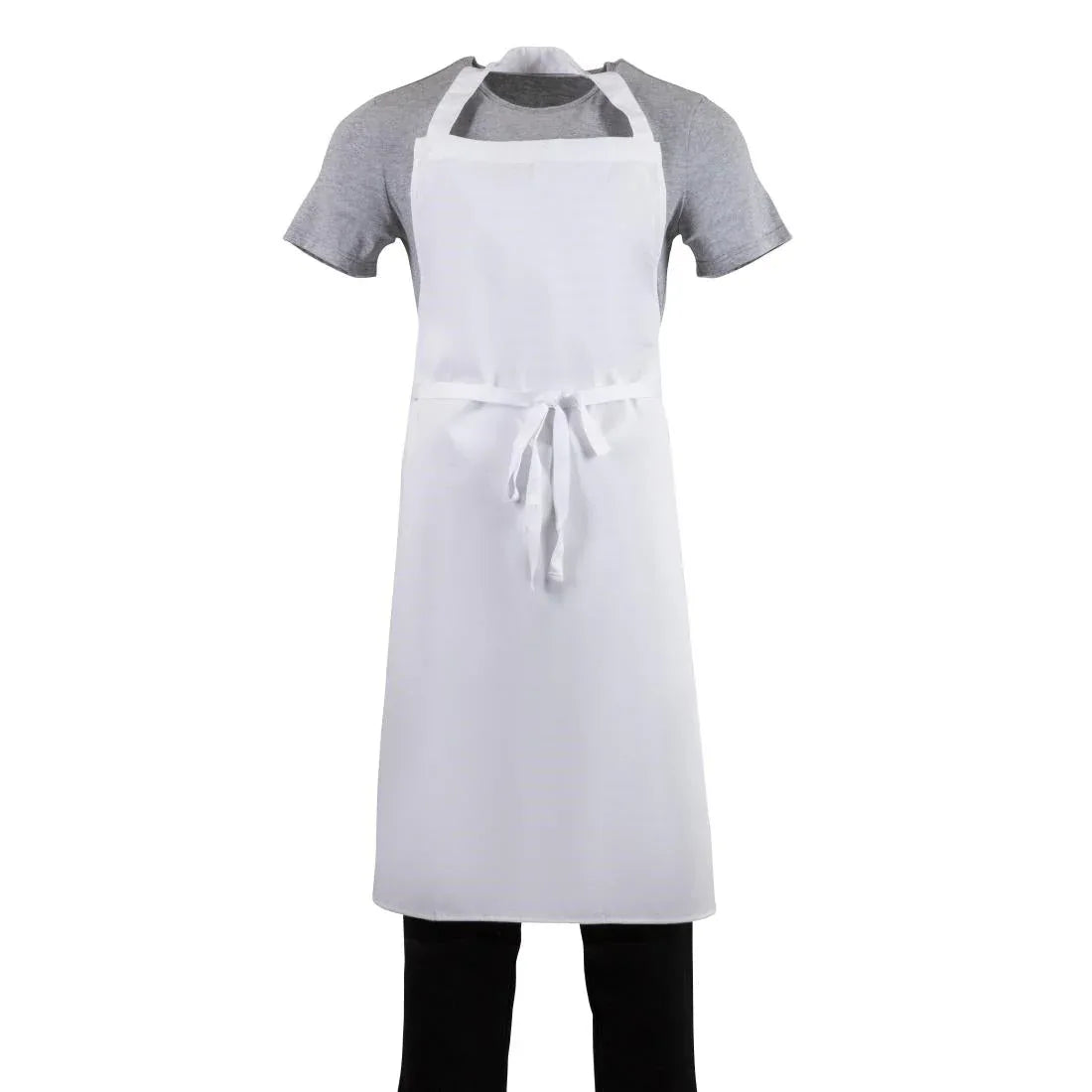 A522 Whites Bib Apron White XL - JD Catering Equipment Solutions Ltd